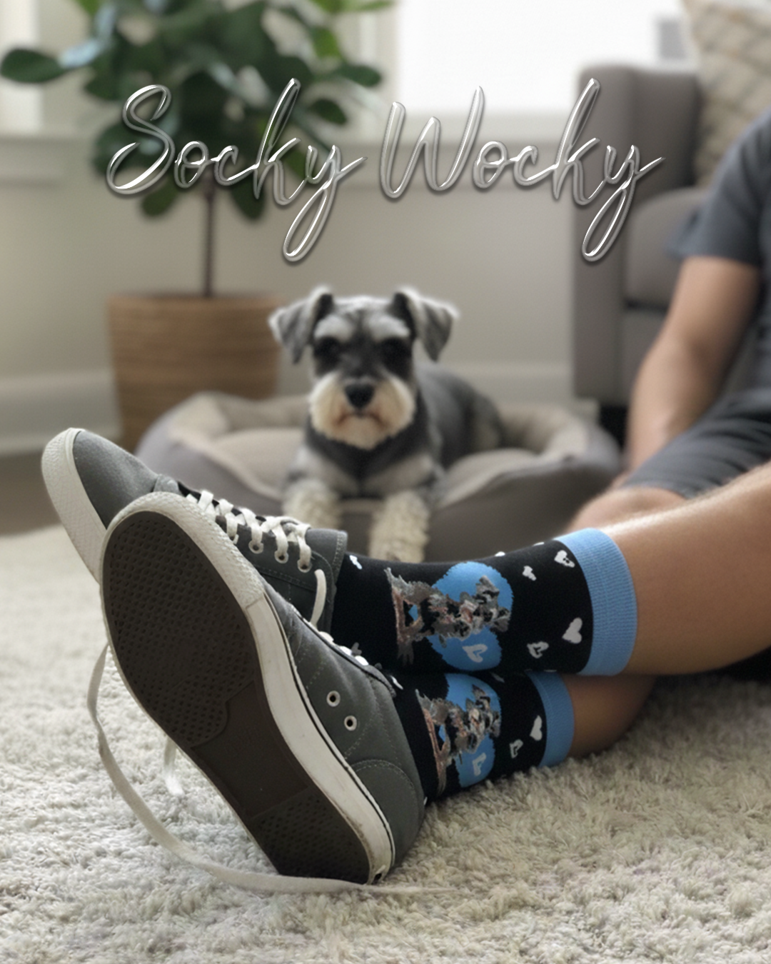 Schnauzer Love Socks Dog Lover Edition